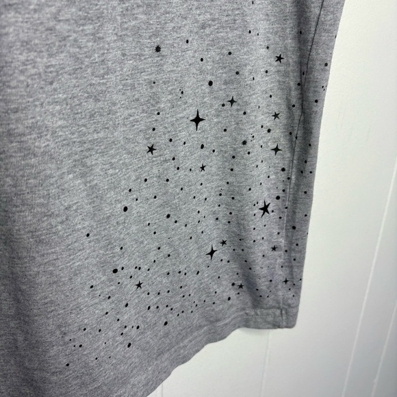 ✨ADIDAS Celestial T-Shirt Dress Relaxed Fit Oversized Gray Black Size XS Stars - Picture 5 of 7
